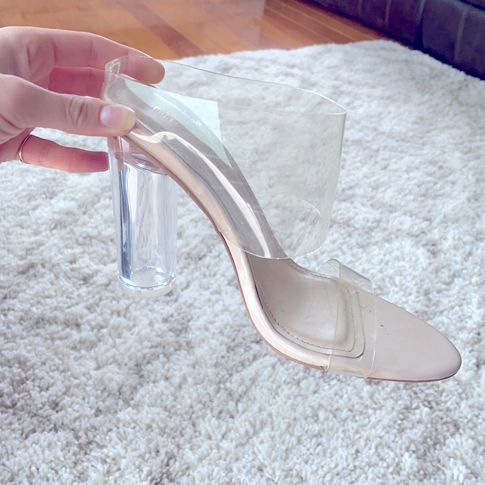 PrettyLittleThing transparent heels